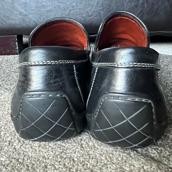 DONALD J. PLINER BLACK DRIVING LOAFER SHOE ETTORE I 20 LEATHER SLIP-ON - 12 main image 6